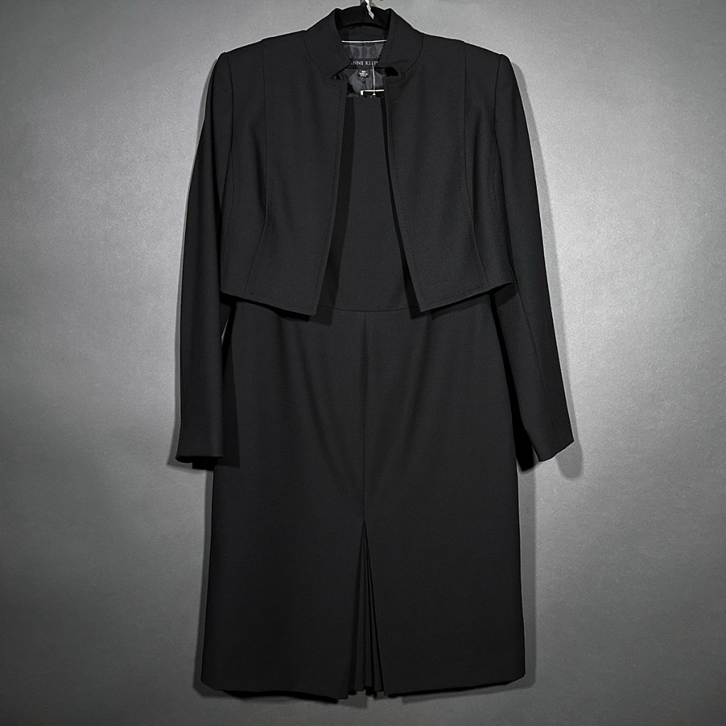 Nwt Anne Klein Two Piece Poetry Jacket/Dress Stretch Petite Size 4p